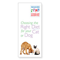 Download McLeod Vet Clinic's information on choosing the right diet for your cat or dog