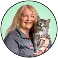 Martina Korne is one of the friendly helpful, receptionists at McLeod Vet Hospital.